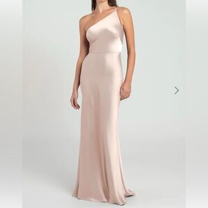 NEW Jenny Yoo Marlowe Dress Luxe Satin Prom Bridesmaids Dress Color Prosecco